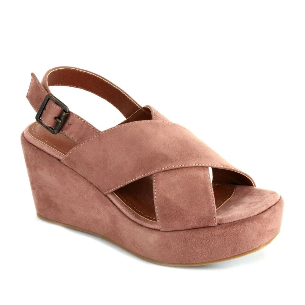 Boutique by Corkys LENOX Blush Wedge Sandals NIB, Size 7